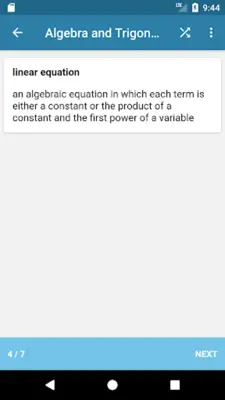 Algebra & Trigonometry android App screenshot 0